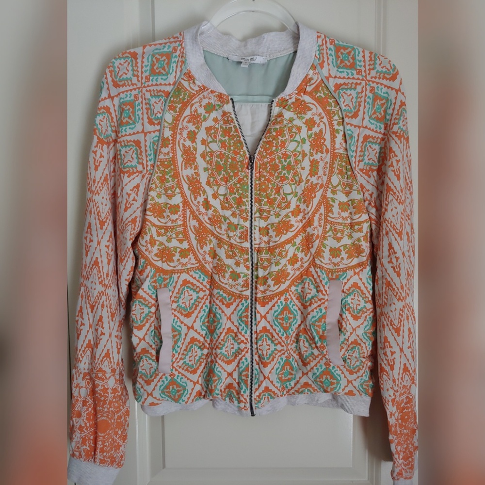 Miss Me Lightweight Zip Up Jacket